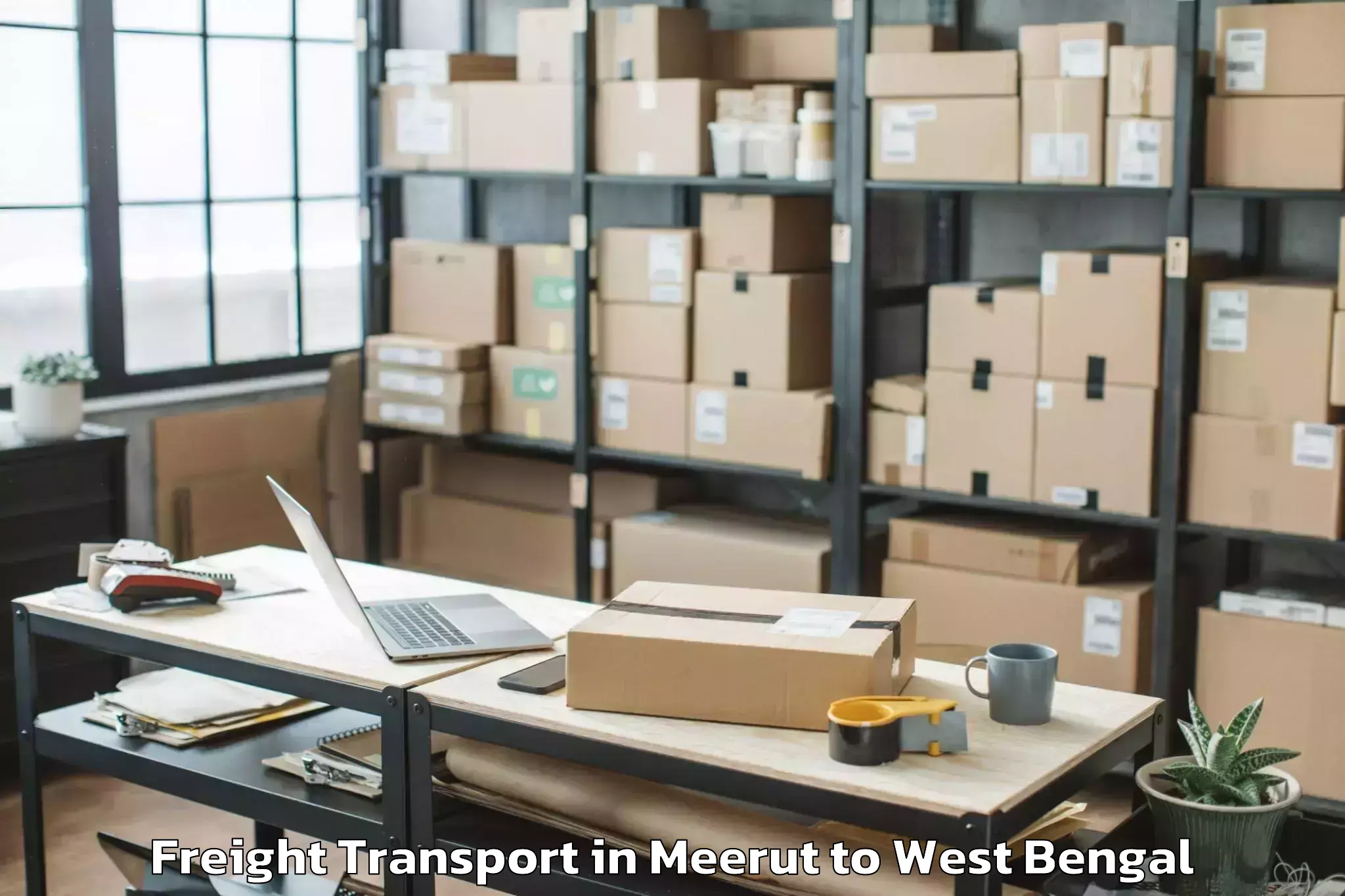 Trusted Meerut to Helencha Freight Transport